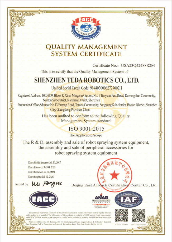 ISO9001:2015 Certificate